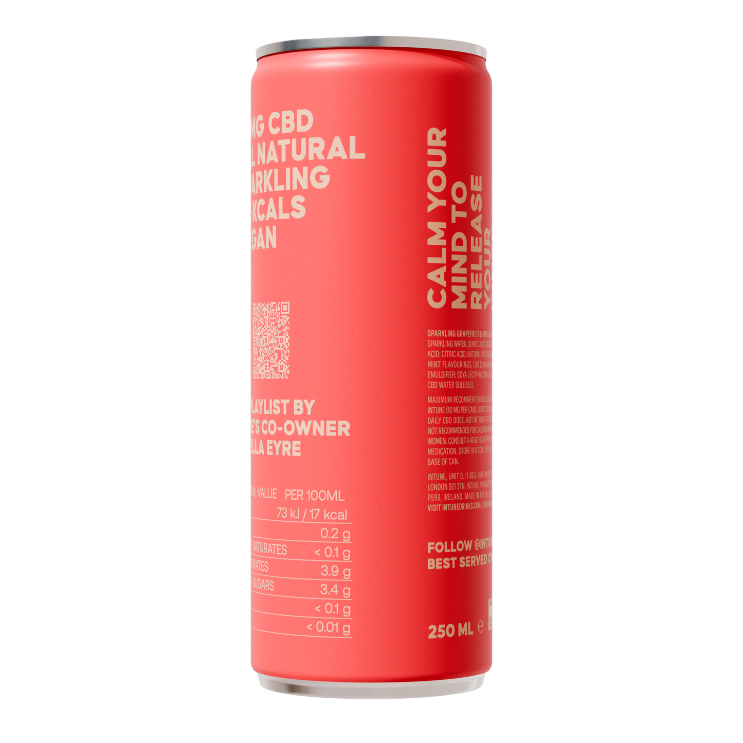 INTUNE GRAPEFRUIT & MINT CBD SODA