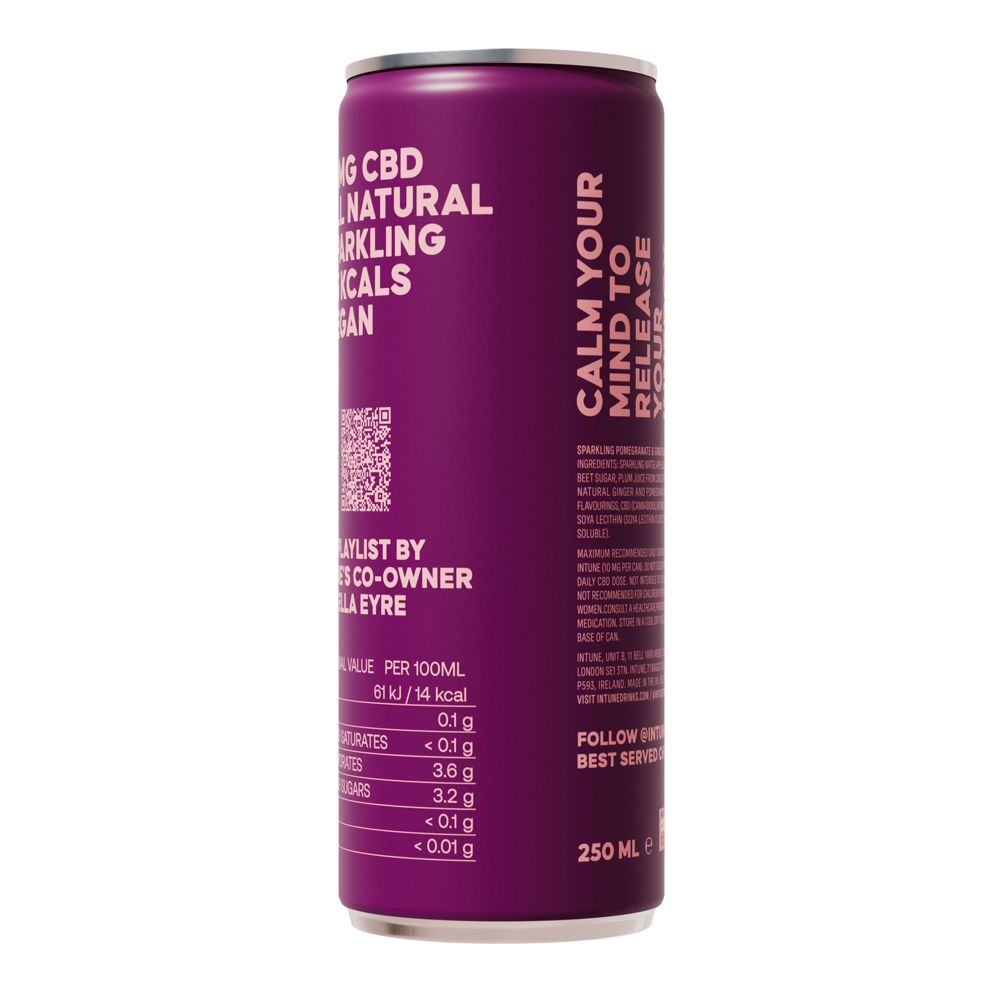 INTUNE POMEGRANATE & GINGER CBD SODA