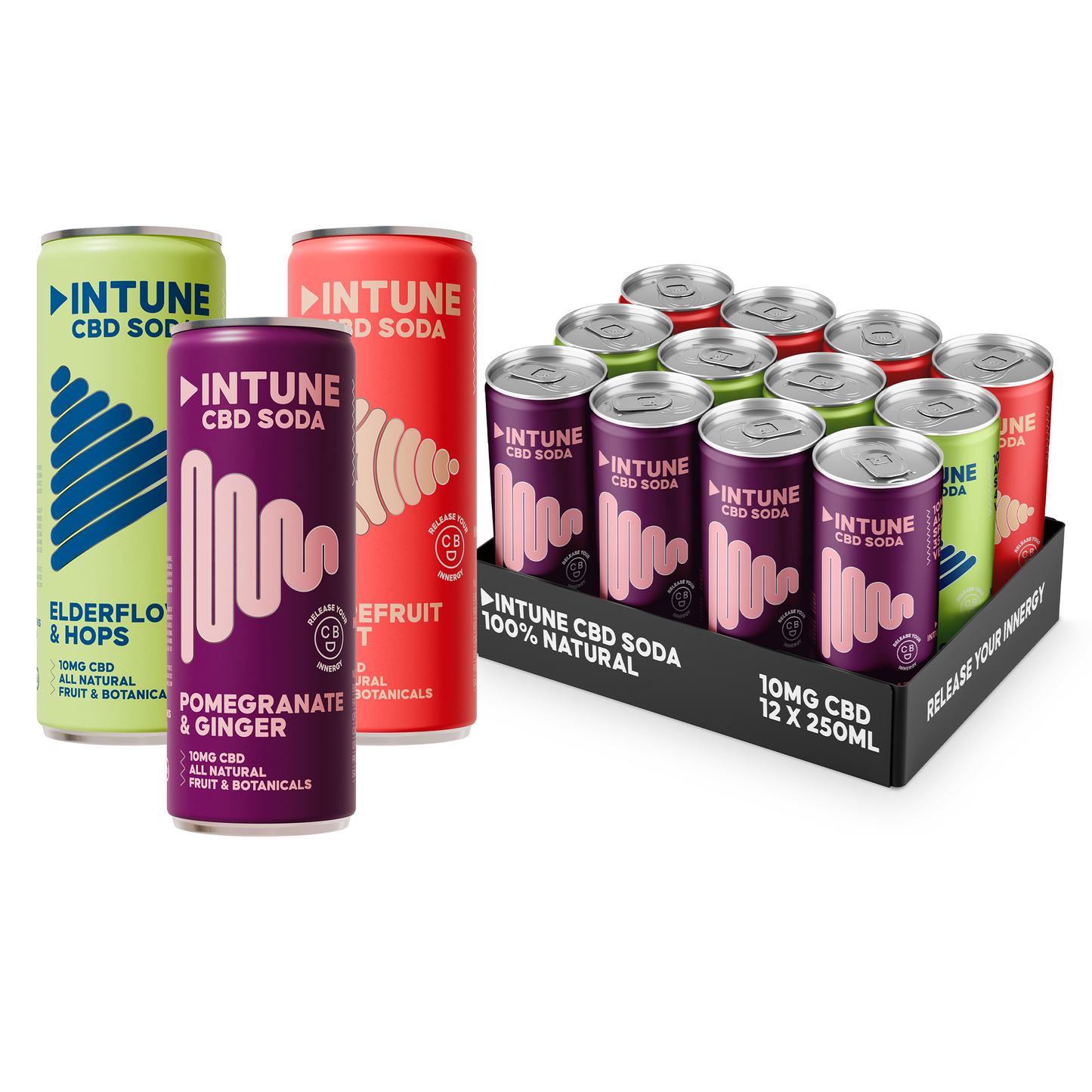THE ORIGINALS- INTUNE CBD SODAS | MIXED PACK